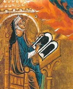 Hildegarde de Bingen écrivant