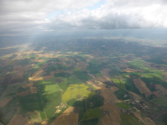 Vue d'avion près Toulouse
